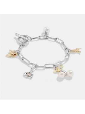 Coach Kisslock Cherry Charm Bracelet